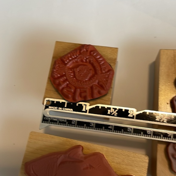 Fish and Coral Rubber Stamps, Fish Tank stamps, Sealed with a Fish stamp, lot - Picture 6 of 7